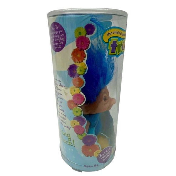 2005 GOOD LUCK MESSENGER TROLL - 3" DAM Troll Doll - NEW IN CONTAINER - Rare - Picture 6 of 8